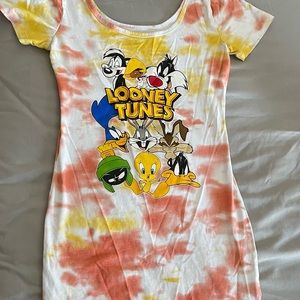 Looney tunes rainbow shirt with characters , short sleeves.